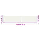 vidaXL krémszínű behúzható oldalsó napellenző 220 x 1200 cm