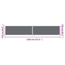 vidaXL antracitszürke behúzható oldalsó napellenző 220 x 1200 cm