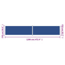 vidaXL kék behúzható oldalsó napellenző 220 x 1200 cm