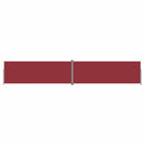 vidaXL piros behúzható oldalsó napellenző 220 x 1200 cm