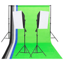 vidaXL stúdiólámpaszett hátterekkel és softboxokkal