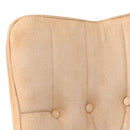 vidaXL krémszínű vászon szárnyas szék