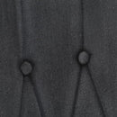 vidaXL fekete vintage vászon szárnyas szék lábtartóval