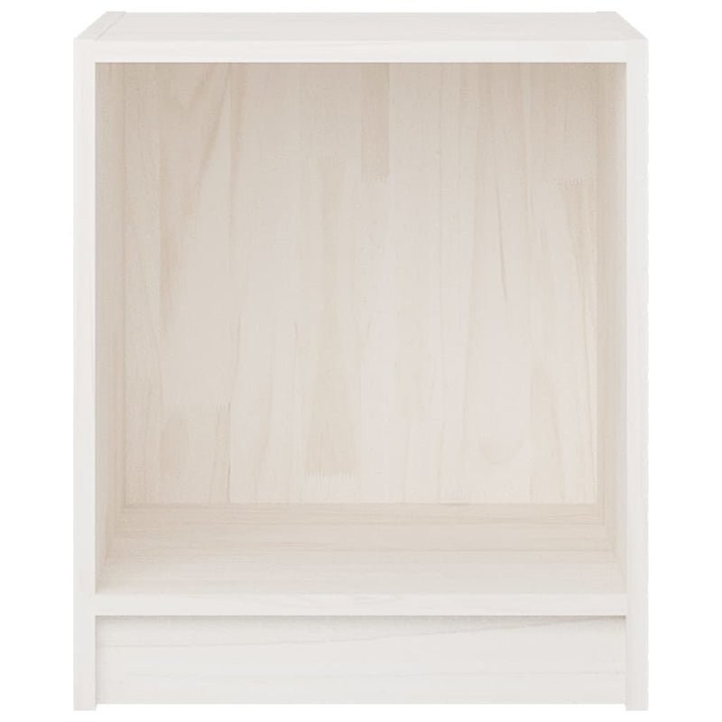 vidaXL 2 db fehér tömör fenyőfa éjjeliszekrény 35,5 x 33,5 x 41,5 cm