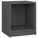 vidaXL 2 db szürke tömör fenyőfa éjjeliszekrény 35,5 x 33,5 x 41,5 cm