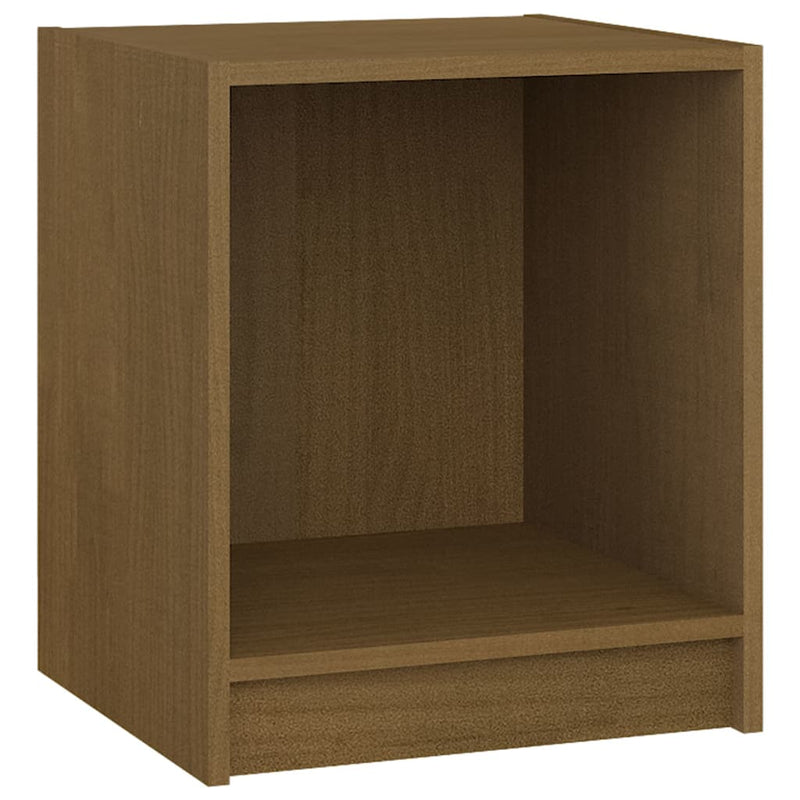 vidaXL mézbarna tömör fenyőfa éjjeliszekrény 35,5 x 33,5 x 41,5 cm