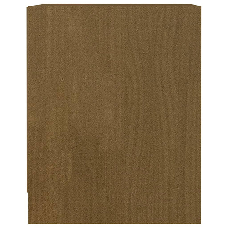 vidaXL mézbarna tömör fenyőfa éjjeliszekrény 35,5 x 33,5 x 41,5 cm