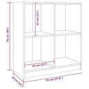 vidaXL tömör fenyőfa tálalószekrény 70 x 33 x 76 cm
