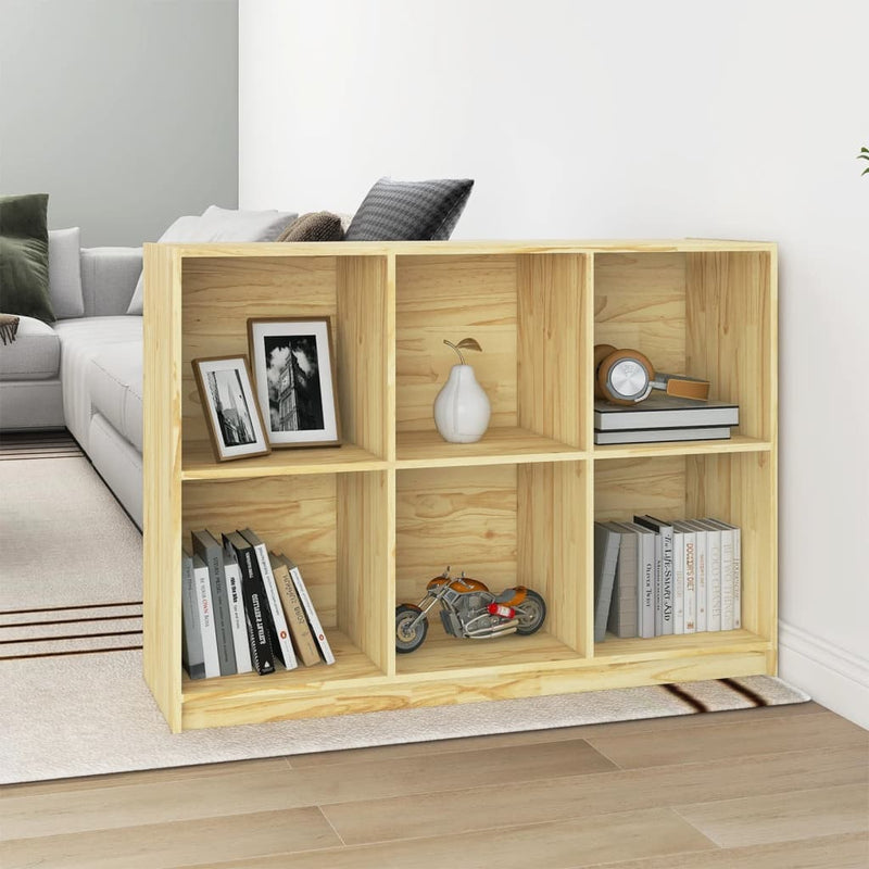 vidaXL tömör fenyőfa könyvszekrény 104 x 33 x 76 cm