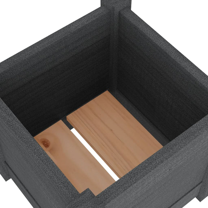 vidaXL szürke tömör fenyőfa kerti virágtartó 31 x 31 x 31 cm