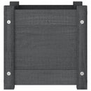 vidaXL 2 db szürke tömör fenyőfa kerti virágtartó 31 x 31 x 31 cm