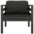 vidaXL 2 db egyszemélyes antracitszürke alumínium kanapészék párnával