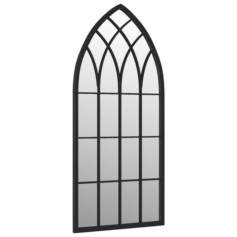 vidaXL fekete vas tükör beltéri használatra 100 x 45 cm