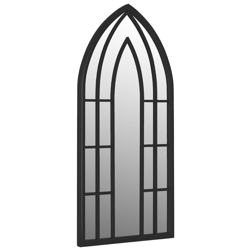 vidaXL fekete vas tükör beltéri használatra 100 x 45 cm