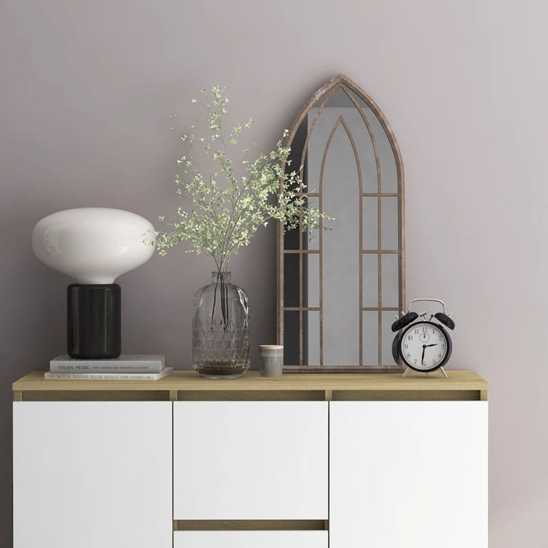 vidaXL homokszínű vas tükör beltéri használatra 70 x 30 cm