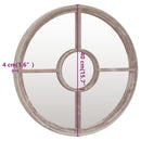 vidaXL homokszínű kerek vas beltéri tükör 40 x 4 cm