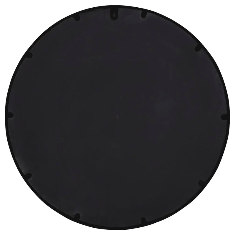 vidaXL fekete kerek vas tükör beltéri használatra 40 x 4 cm