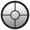 vidaXL fekete kerek vas tükör beltéri használatra 60 x 4 cm