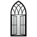 vidaXL fekete vas tükör beltéri használatra 100 x 45 cm