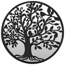 vidaXL fekete kerek vas tükör beltéri használatra 60 x 2,5 cm