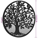 vidaXL fekete kerek vas tükör beltéri használatra 60 x 2,5 cm