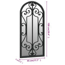 vidaXL fekete vas tükör beltéri használatra 100 x 45 cm