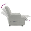 vidaXL világosszürke művelúr felállást segítő dönthető fotel