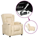 vidaXL krémszínű szövet felállást segítő fotel