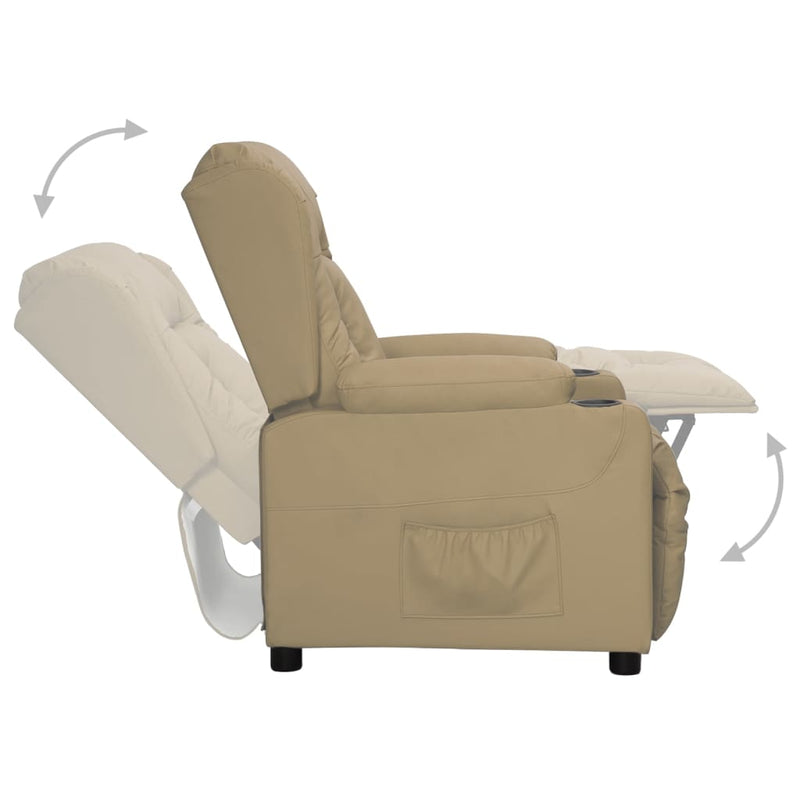 vidaXL cappuccino műbőr felállást segítő fotel