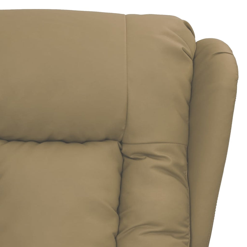 vidaXL cappuccino műbőr felállást segítő fotel