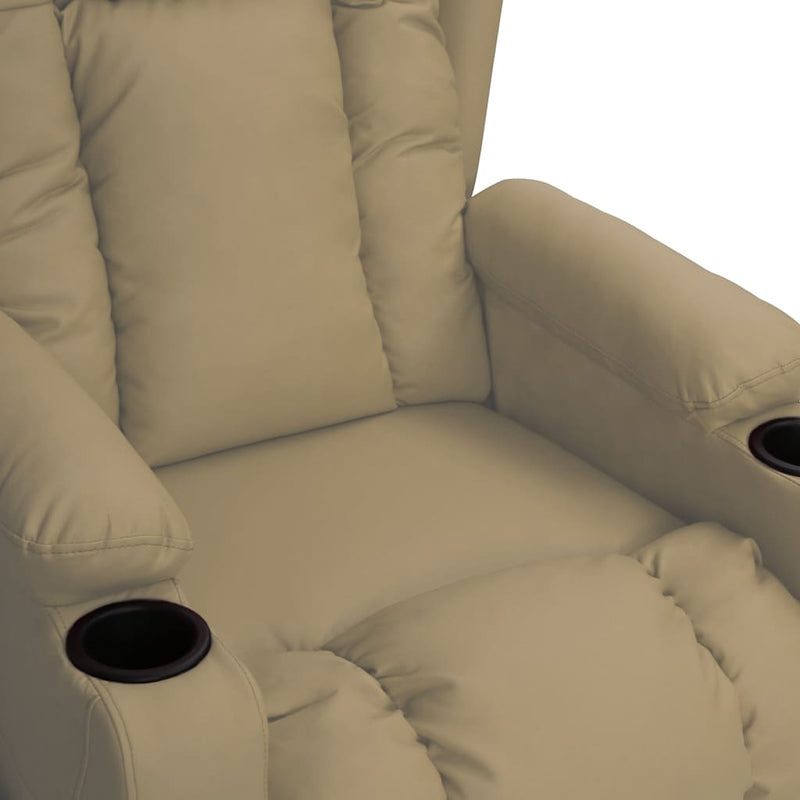 vidaXL cappuccino műbőr felállást segítő fotel