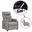 vidaXL világosszürke szövet felállást segítő fotel