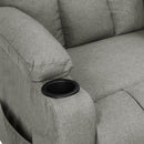 vidaXL világosszürke szövet felállást segítő fotel