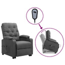 vidaXL világosszürke szövet felállást segítő fotel