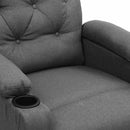 vidaXL világosszürke szövet felállást segítő fotel