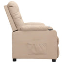 vidaXL krémszínű szövet felállást segítő fotel