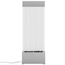 vidaXL rozsdamentes acél és akril buborékoszlop RGB LED-ekkel 110 cm