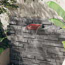 vidaXL rozsdamentes acél vízeséskifolyó RGB LED-ekkel 30 cm