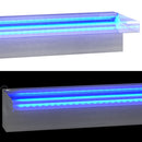 vidaXL rozsdamentes acél vízeséskifolyó RGB LED-ekkel 60 cm