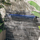 vidaXL rozsdamentes acél vízeséskifolyó RGB LED-ekkel 108 cm