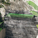 vidaXL rozsdamentes acél vízeséskifolyó RGB LED-ekkel 108 cm