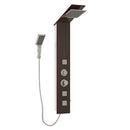 vidaXL barna üveg zuhanypanelrendszer