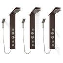 vidaXL barna üveg zuhanypanelrendszer