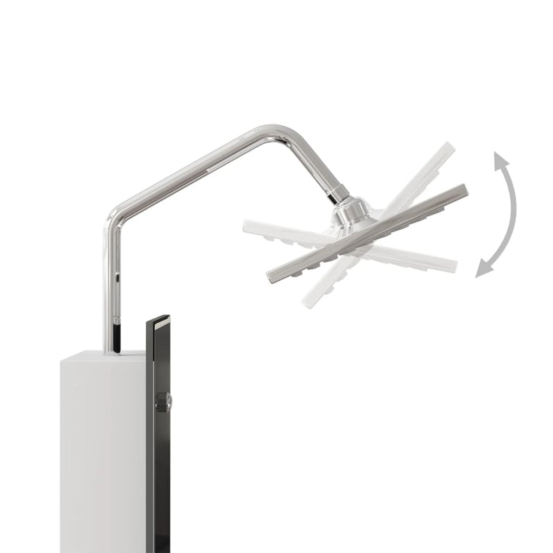 vidaXL fekete üveg zuhanypanel 18 x 45,5 x 130 cm
