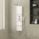 vidaXL fehér üveg zuhanypanel 25 x 47,5 x 130 cm