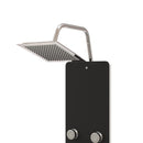 vidaXL fekete üveg zuhanypanel 25 x 47,5 x 130 cm