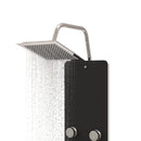 vidaXL fekete üveg zuhanypanel 25 x 47,5 x 130 cm