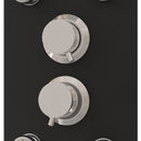 vidaXL fekete üveg zuhanypanel 25 x 47,5 x 130 cm