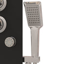 vidaXL fekete üveg zuhanypanel 25 x 47,5 x 130 cm