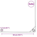 vidaXL fekete takaróponyva 650 g/m² 3 x 4 m